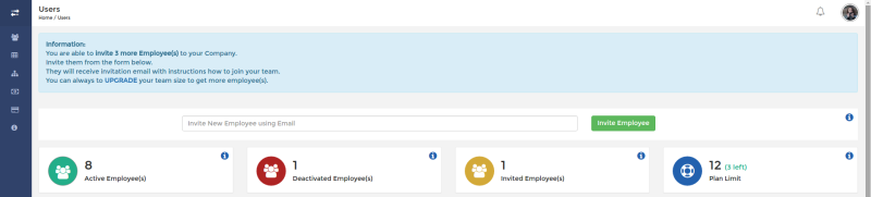 Invite your team (employees) to work with you on SCREENish