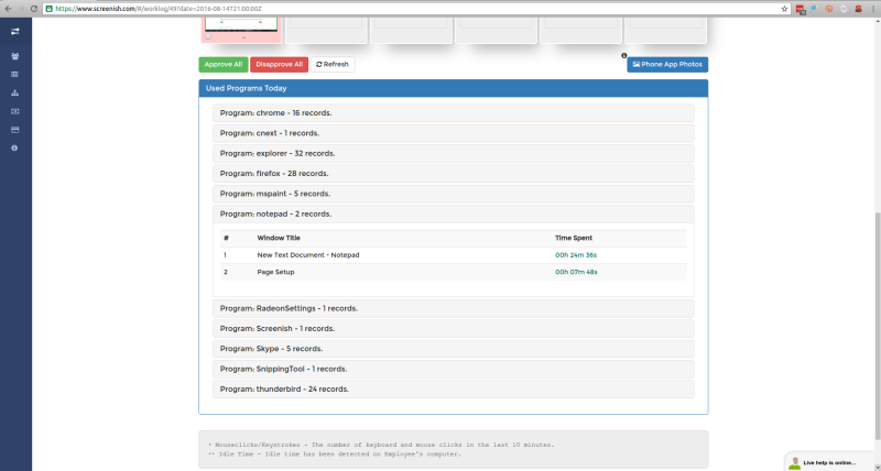 Programs reports