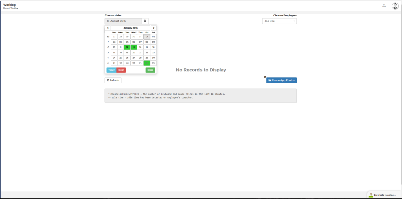 Monitor employee work in SCREENish