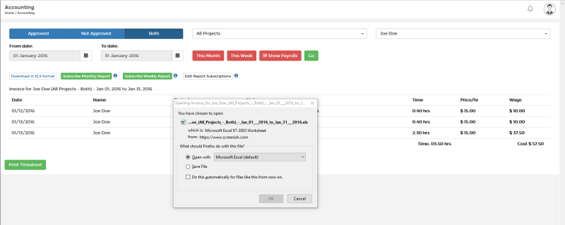 Download reports