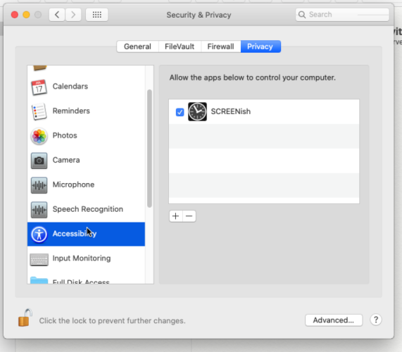 Mac permissions