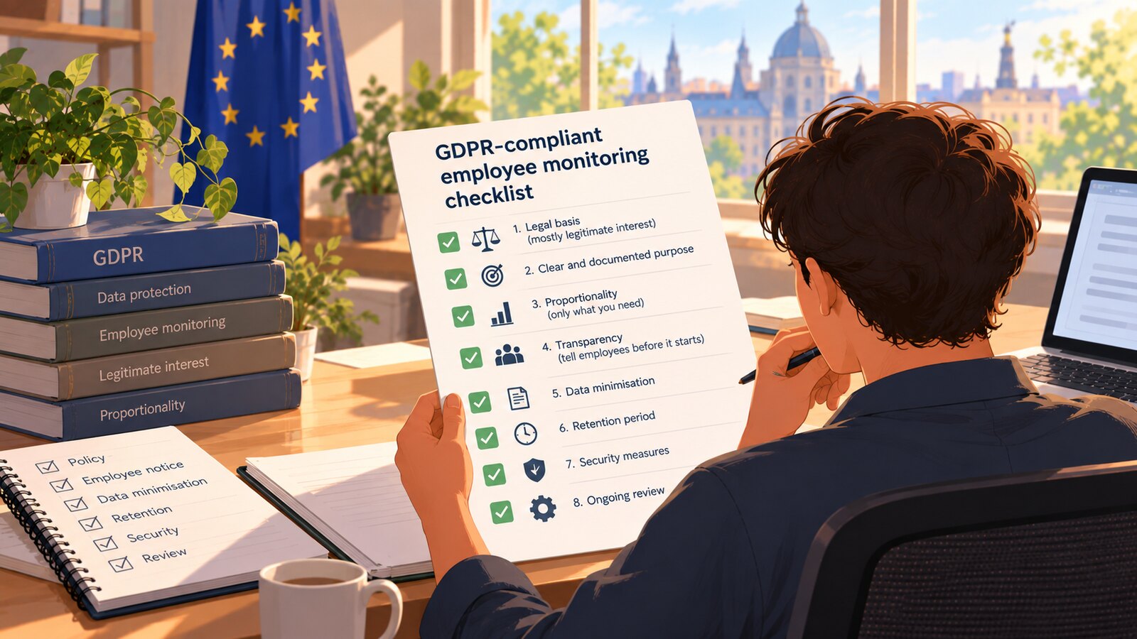 GDPR Employee Monitoring Checklist: 8 Steps and 17 Checks (2026)
