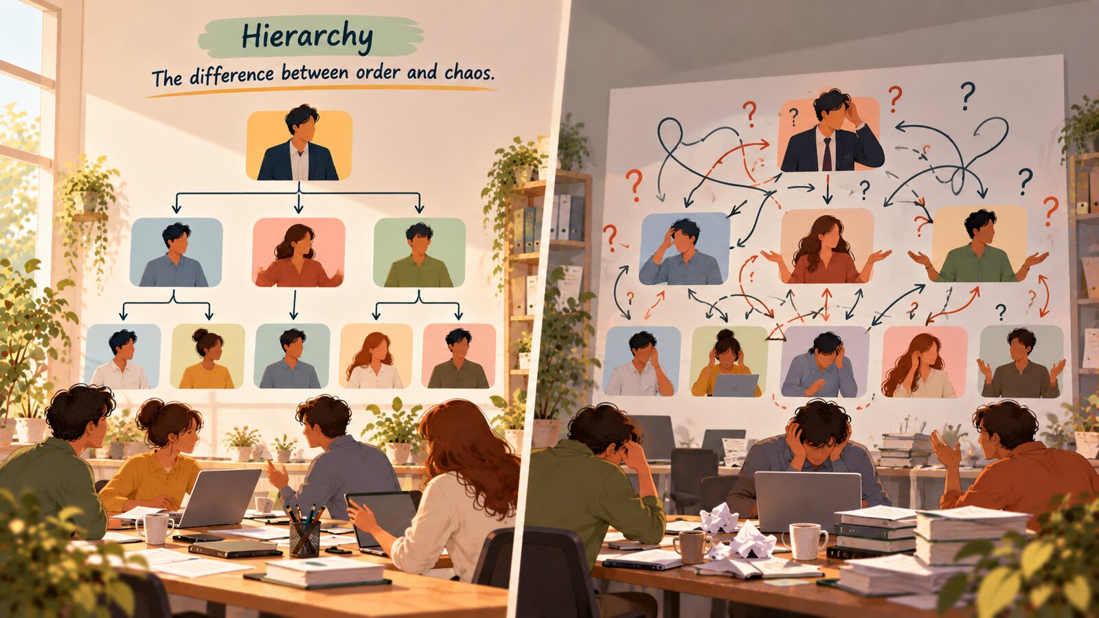 Hierarchy - the difference between order and chaos.