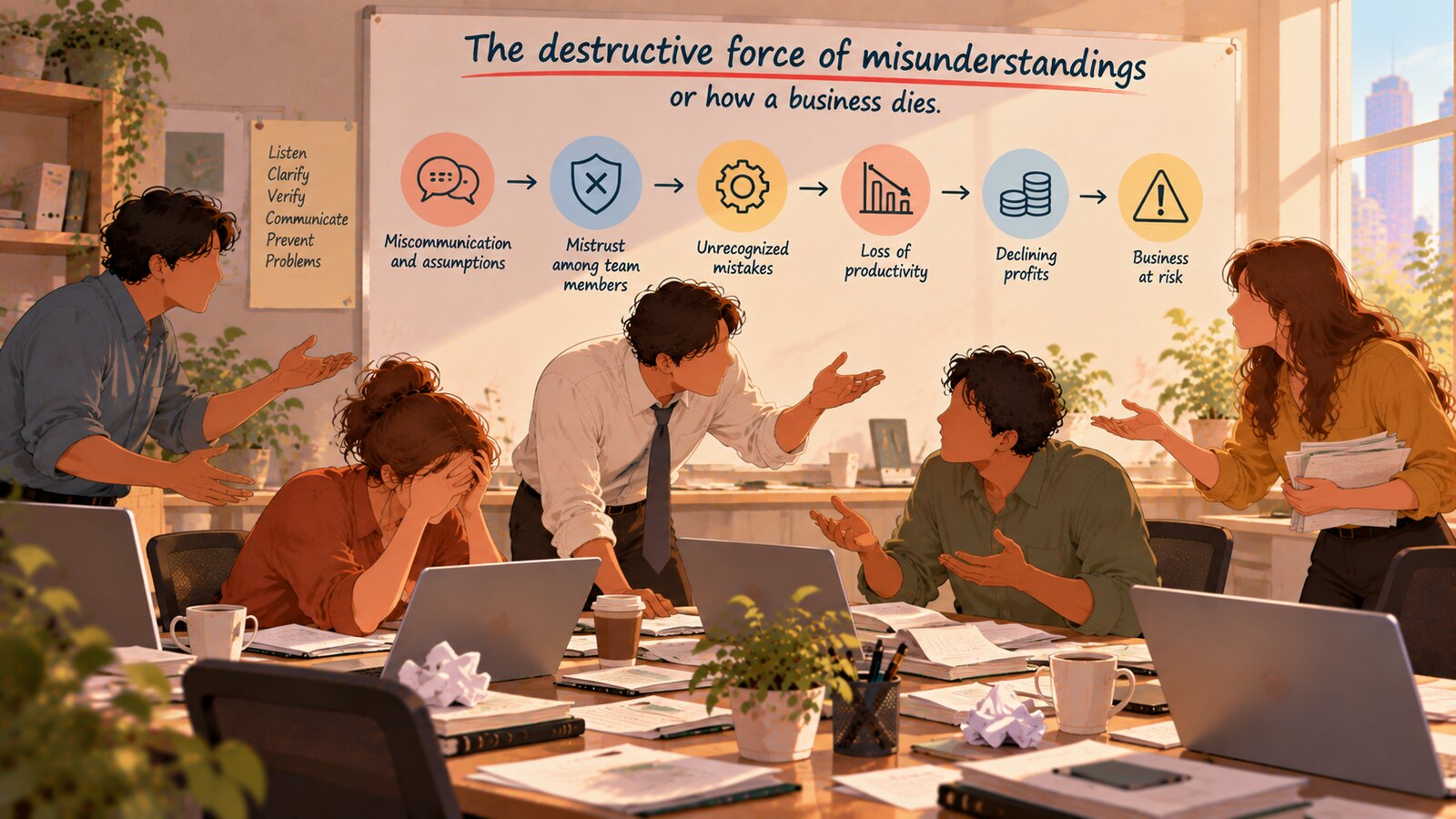 The destructive force of misunderstandings, or how a business dies.